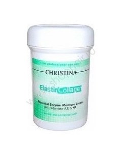 Elastin Collagen Placental Enzyme Moisture Cream with Vit A E and HA Увлажняющий крем с плацентой эн Christina