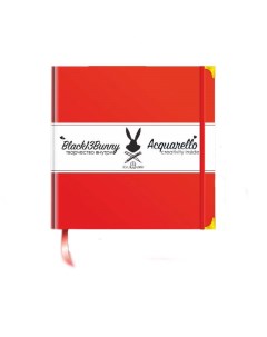 Альбом для акварели Acquerello Красный 20х20 см 48 л 250 г Black bunny