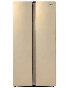 Холодильник Side by Side NFK 615 золотистый Ginzzu
