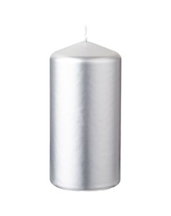 Свеча серебро металлик 6х12 см Bartek candles
