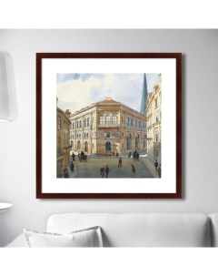 Картина VIEW OF THE RIGA STOCK EXCHANGE 1880г 79х79 см Картины в квартиру