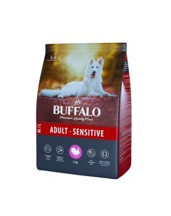 Adult M L Sensitive Корм сух индейка д собак средних и крупных пород 14кг Mr.buffalo