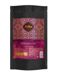 Соль для ванн цветочная Ритуал соблазна с лепестками белого жасмина и эфирными маслами Zeitun