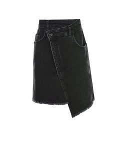 Черная асимметричная юбка из денима детская Les coyotes de paris