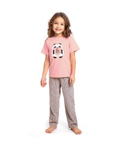 Пижама для девочки футболка с коротким рукавом и брюки Вуд Oldos