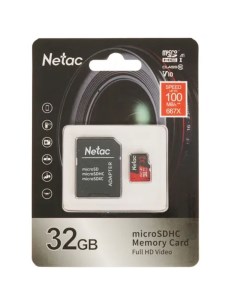 Карта памяти Micro SecureDigital 32Gb SDXC class 10 NT02P500PRO 032G R SD adapter Netac