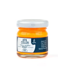 Акрил Apa Color 40 мл флуоресцентный Оранжевый Ferrario