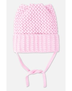 Розовая вязаная шапка для девочки Playtoday baby