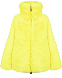 Желтая куртка из эко меха детская Glox