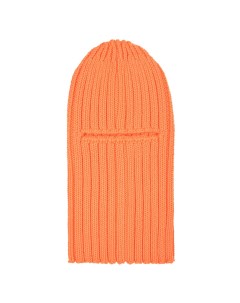 Оранжевая шапка шлем из смесовой шерсти детская Chobi