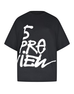 Черная футболка с белым лого 5preview