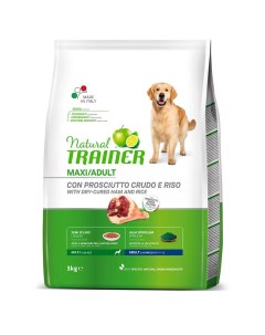 Natural Maxi корм для собак крупных пород с сыровяленой ветчиной и рисом Trainer