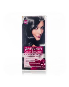 Крем краска Color Sensation стойкая для волос 1 0 Драгоценный черный агат Garnier