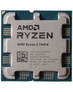 Процессор Ryzen 5 7600X 4 7ГГц Turbo 5 3ГГц 6 ядерный L3 32МБ Сокет AM5 OEM Amd