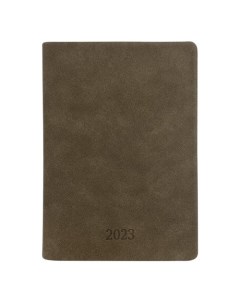 Ежедневник датированный 2023 Soft темно коричневый 140х200 мм 352 стр интегральный переплет Infolio