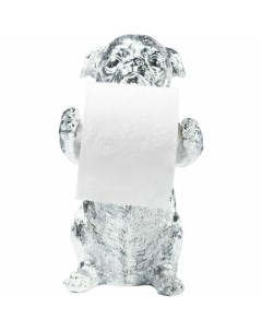 Держатель для туалетной бумаги Мопс 21 х 31 х 17 см серебряный Kare