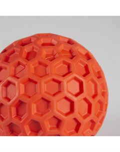 Игрушка для собак резиновая Шестигранный мячик оранжевая 8х8х8см Бельгия Duvo+
