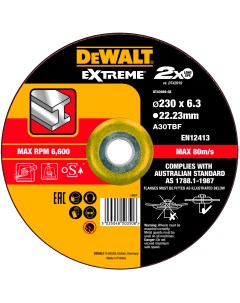 Круг зачистной по металлу EXTREME 230x22 2x6 3 мм DT43949 QZ Dewalt