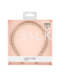 Ободок SILK thin Lady pink
