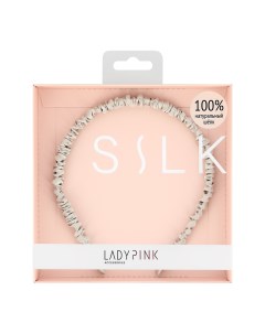 Ободок SILK thin Lady pink