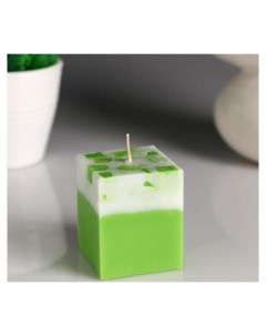 Свеча куб Жасмин зелёный чай ароматическая 5 6 см Nnb