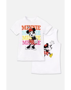Комплект для девочки футболка и майка с принтом Микки Маус Playtoday tween