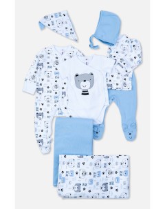 Светло голубой комплект для мальчика 9 предметов Playtoday newborn