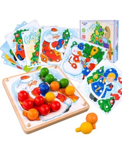 Деревянная игрушка Мозаика для малышей Новый год Raduga kids