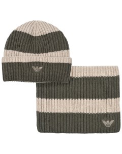 Комплект шапа и шарф 146x24 см детский Emporio armani