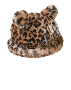 Леопардовая шляпа из эко меха детская Dolce&gabbana
