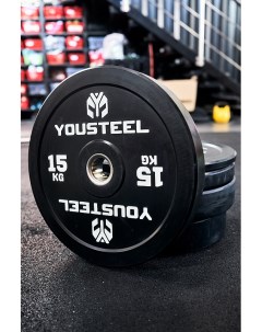 Диск EVO BUMPER PLATE 15кг черный Yousteel