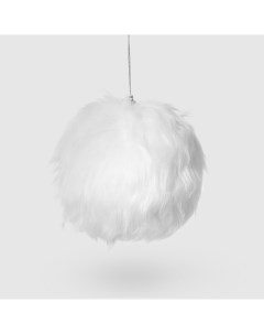 Игрушка елочная шар 10 см белый Koopman ny
