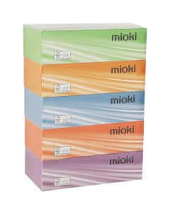 Салфетки бумажные градиент спайка 5x200 шт Mioki