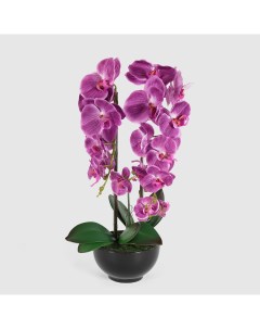 Цветок искусственный в горшке орхидея пурпурный 4 цвета 62 см Fuzhou light