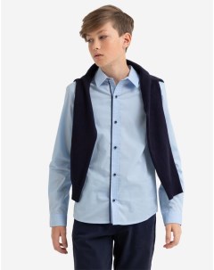 Голубая школьная рубашка с длинным рукавом для мальчика Gloria jeans