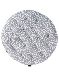 Подушка на стул круглая 40 см Scandinavian Touch Спелая смородина серый Tkano