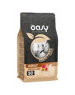 Dry Dog Grain Free Adult Medium сухой корм для взрослых собак средних и крупных пород беззерновой с  Oasy