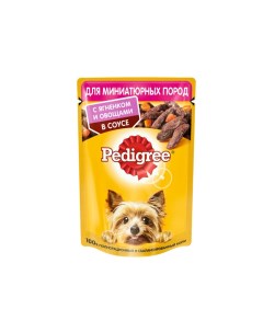 Корм для собак для миниатюрных пород ягненок с овощами в соусе пауч 85г Pedigree