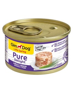 GimDog Pure Delight Консервы для собак из цыпленка с тунцом 85 г Gimborn