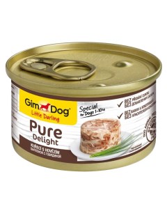 GimDog Pure Delight Консервы для собак из цыпленка с говядиной 85 г Gimborn