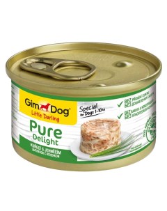 GimDog Pure Delight Консервы для собак из цыпленка с ягненком 85 г Gimborn