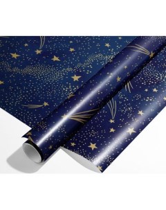 Упаковочная бумага Звёзды на тёмно синем фоне Красота в деталях