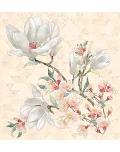 Панно Primavera Magnolia Crema 3шт 75 3x70 9 Kerlife