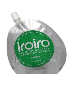 Семи перманентный краситель для волос 110 GREEN Зеленый Iroiro