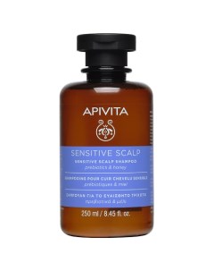Шампунь для чувствительной кожи головы с пребиотиком и медом 250 Apivita