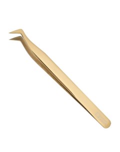 Пинцет для наращивания ресниц Golden steel прямой Luxury lashes