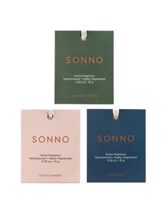 Privat Label Комплект из 3х ароматических саше Lavender Tonka Coco Water Cotton Powder Sonno