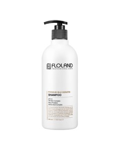 Шампунь восстанавливающий с кератином и маслами Premium Silk Keratin Shampoo 530 Floland