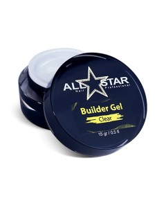 Однофазный гель для наращивания ногтей Builder Gel Clear All star professional