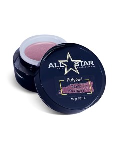 PolyGel White Shimmer для моделирования и укрепления ногтей All star professional